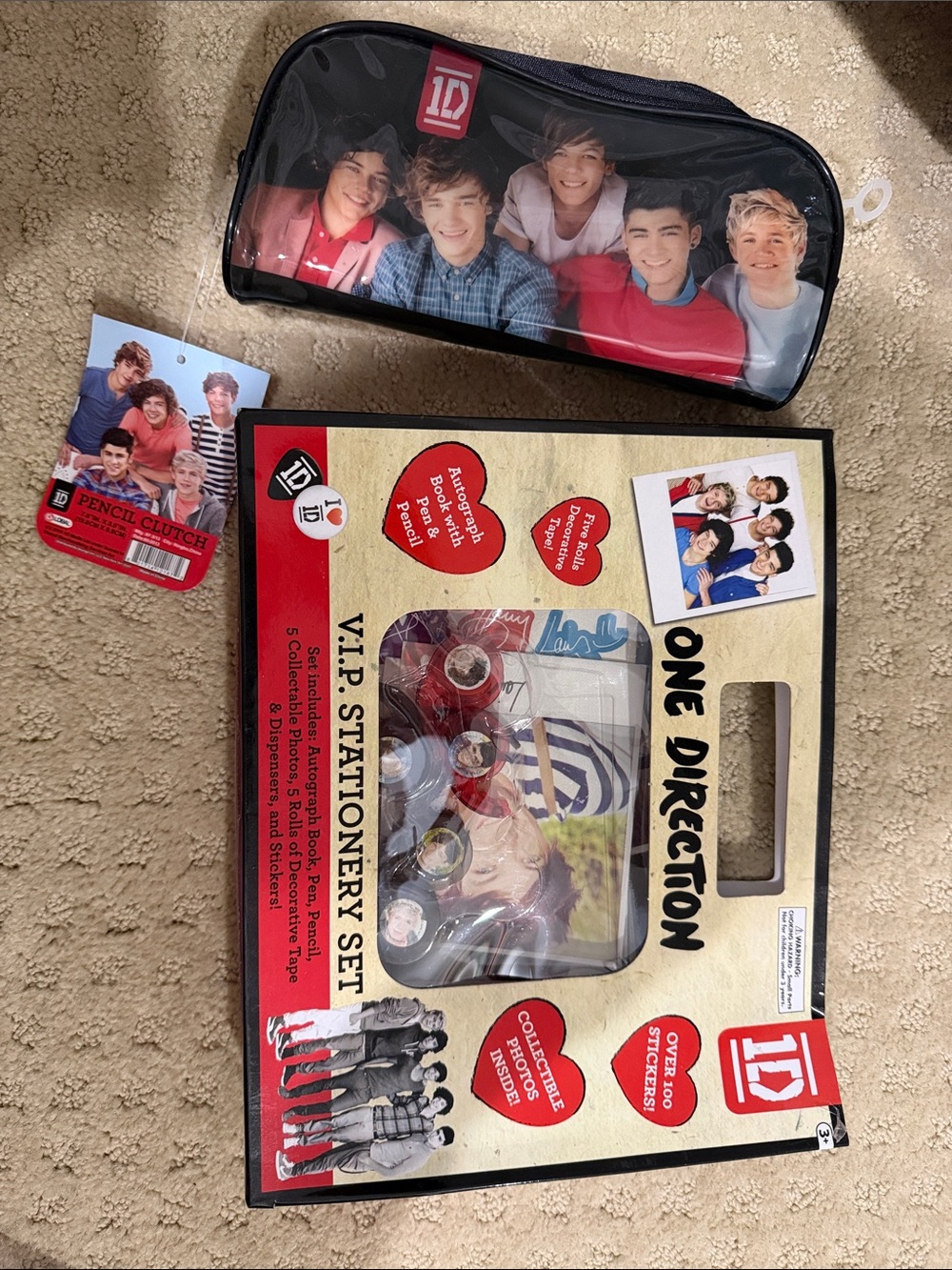 One Direction VIP Stationery Set and pencil case